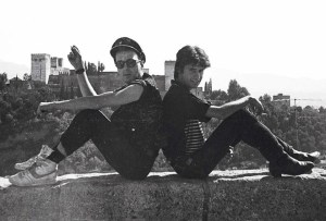 Jesus Arias with Joe Strummer during the latter's 'disappearance' in the 1980s when he removed to Granada